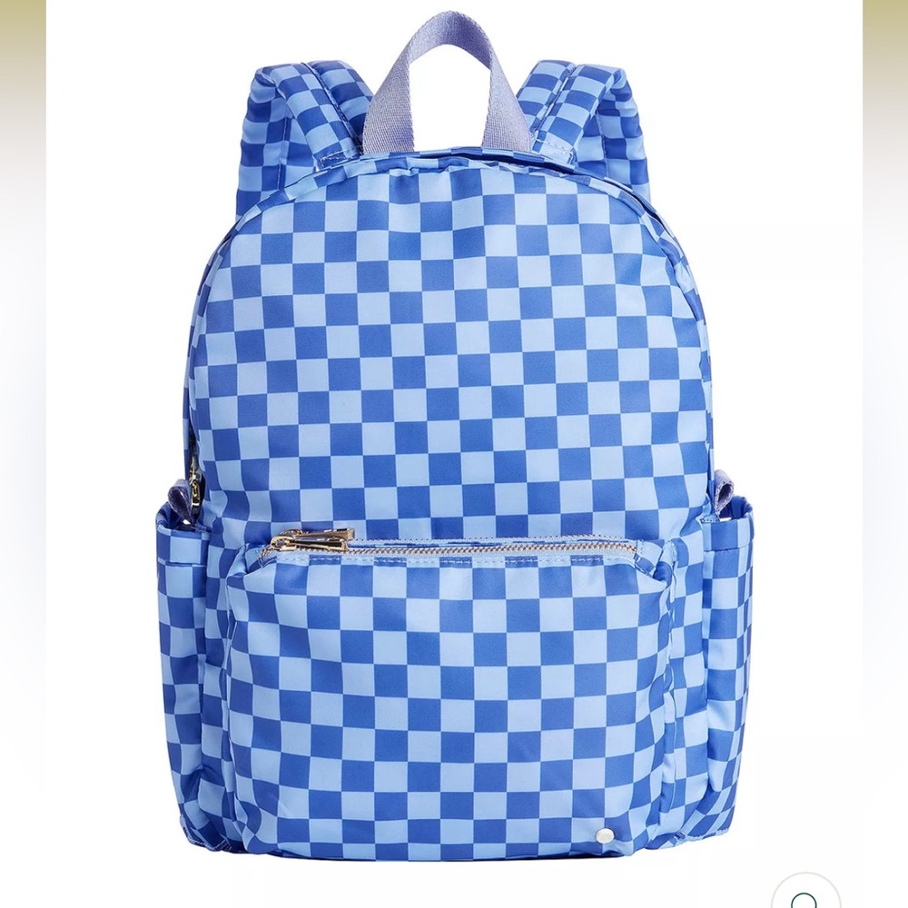 New State Lorimer Lilac and Purple Checkered Mini Backpack NWT
